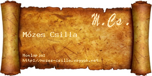 Mózes Csilla névjegykártya