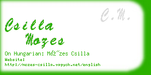 csilla mozes business card